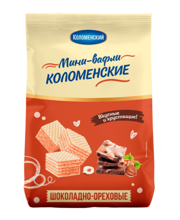 Мини-вафли «Коломенские» шоколадно-ореховые, 200 г