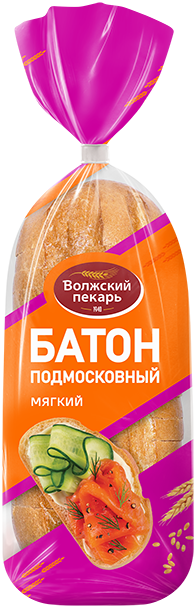Батон «Подмосковный» в нарезке, 300 г