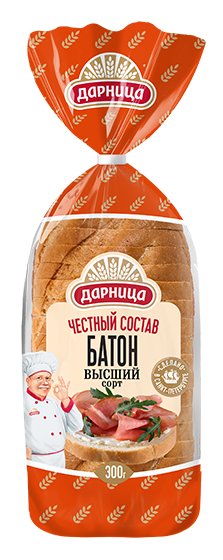 Батон «Высший сорт» «Честный состав», 300 г