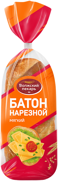 Батон «Нарезной»  в нарезке, 400 г
