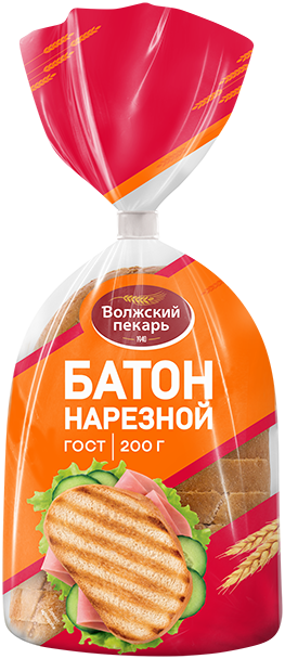 Батон «Нарезной» 1/2 в нарезке , 200 г
