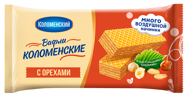 Вафли  «Коломенские» с орехами, 200 г