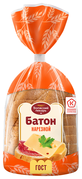 Батон «Нарезной» 1/2 в нарезке , 200 г