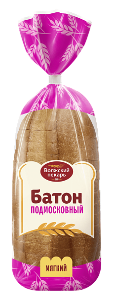 Батон «Подмосковный» в нарезке, 300 г