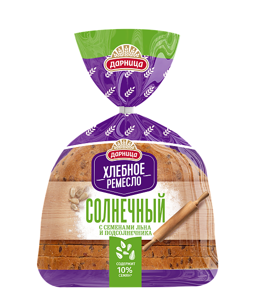 Хлеб «Солнечный» с семенами льна и подсолнечника, 350 г
