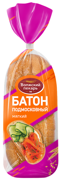 Батон «Подмосковный» в нарезке, 300 г