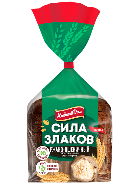 Хлеб «Сила Злаков» с пророщенными зернами ржи, 300 г