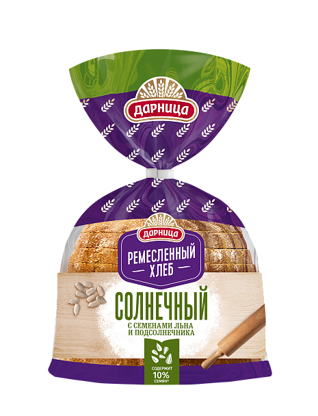 Хлеб «Солнечный» с семенами льна и подсолнечника, 350 г